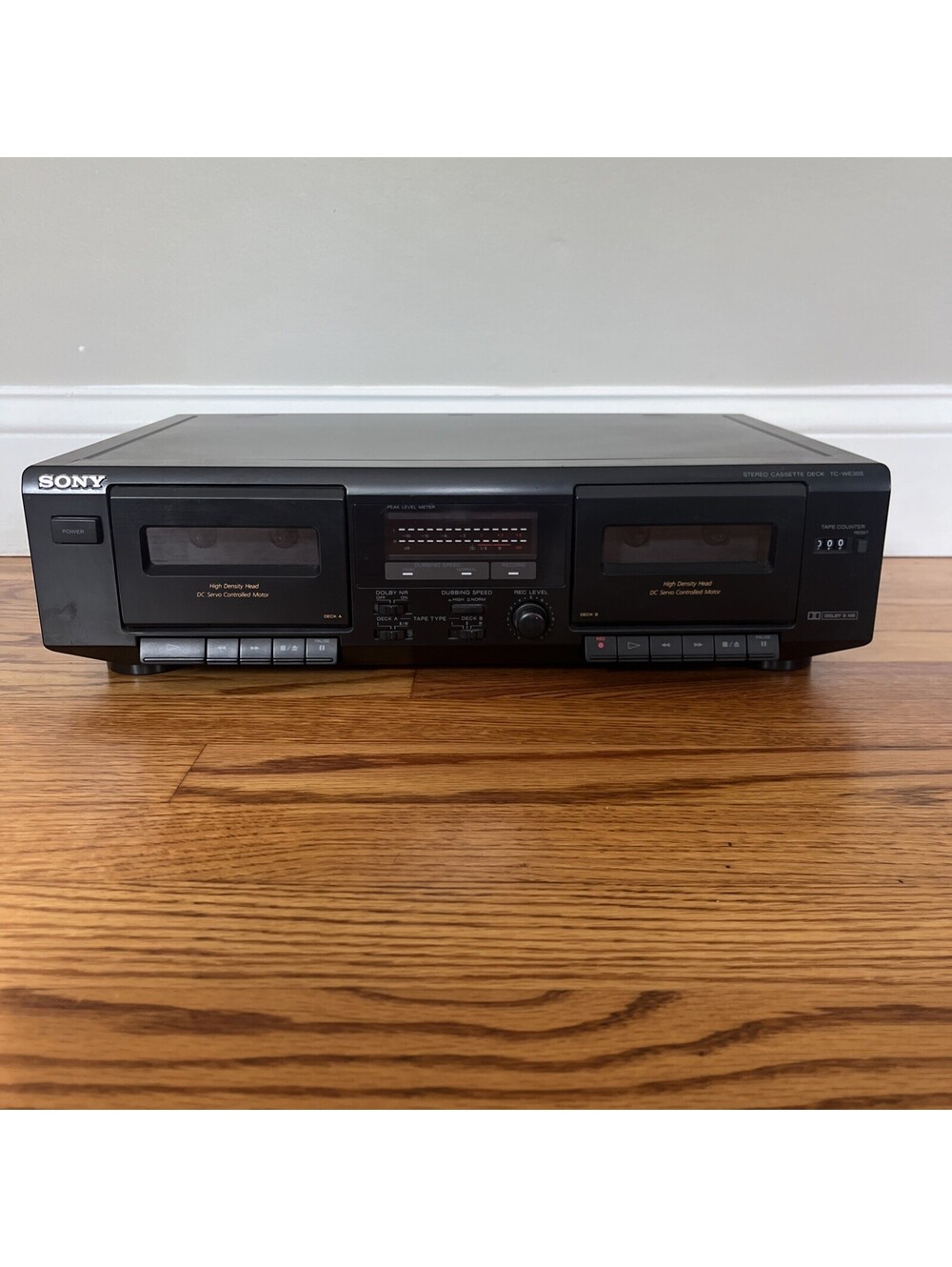 Sony TC-WE305 Dolby Dual Cassette Tape Deck Dubbing Recorder